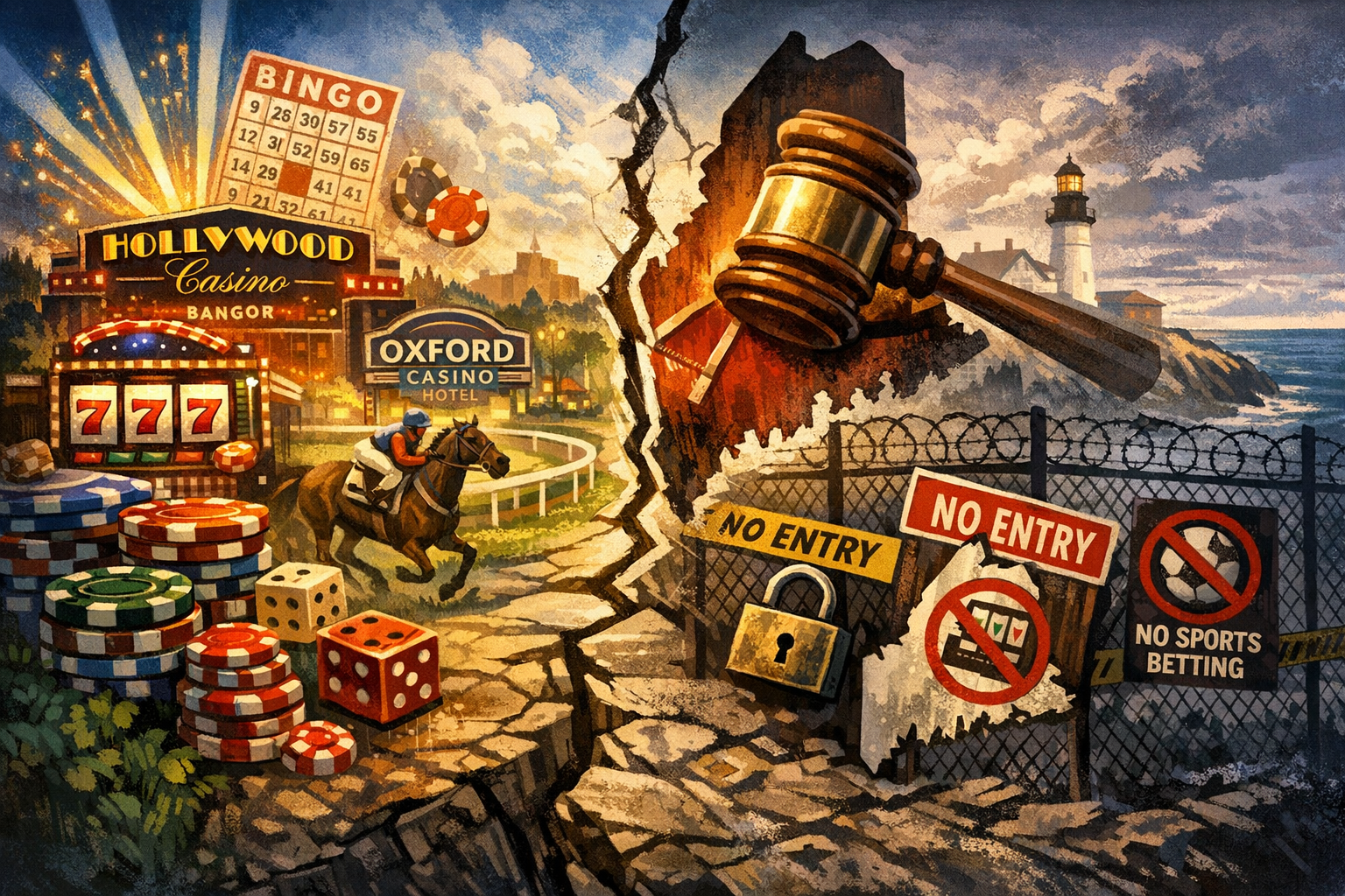 Maine's Gambling Landscape Expands Slowly While Legal Boundaries Remain Sharp